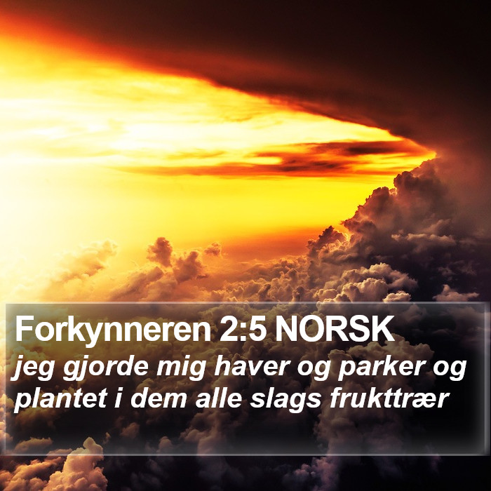 Forkynneren 2:5 NORSK Bible Study