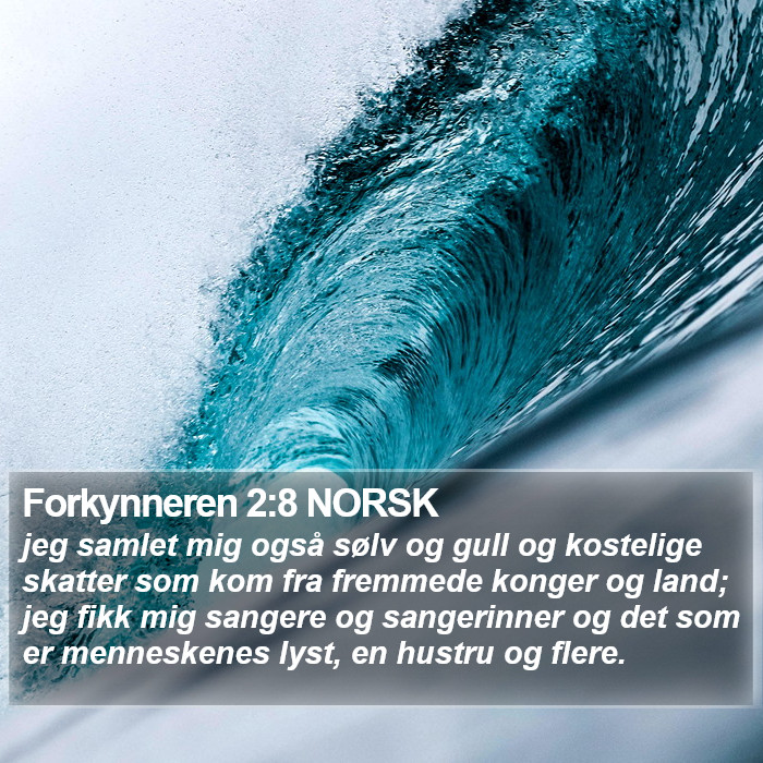 Forkynneren 2:8 NORSK Bible Study