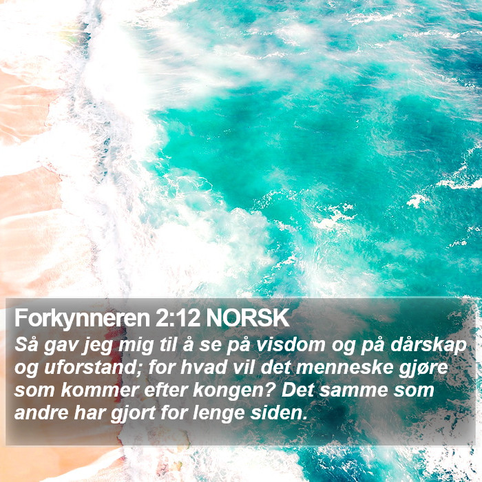 Forkynneren 2:12 NORSK Bible Study