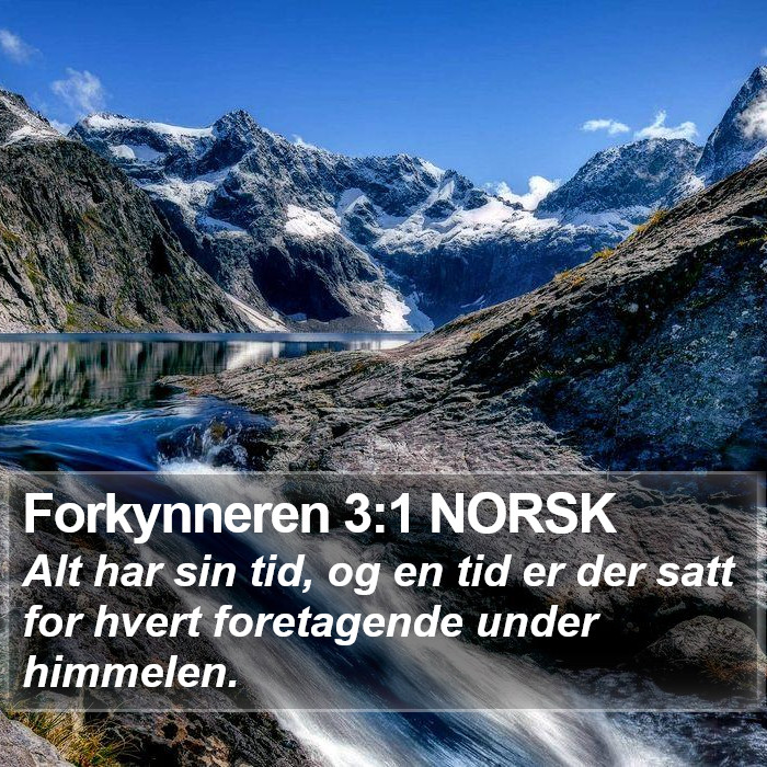 Forkynneren 3:1 NORSK Bible Study