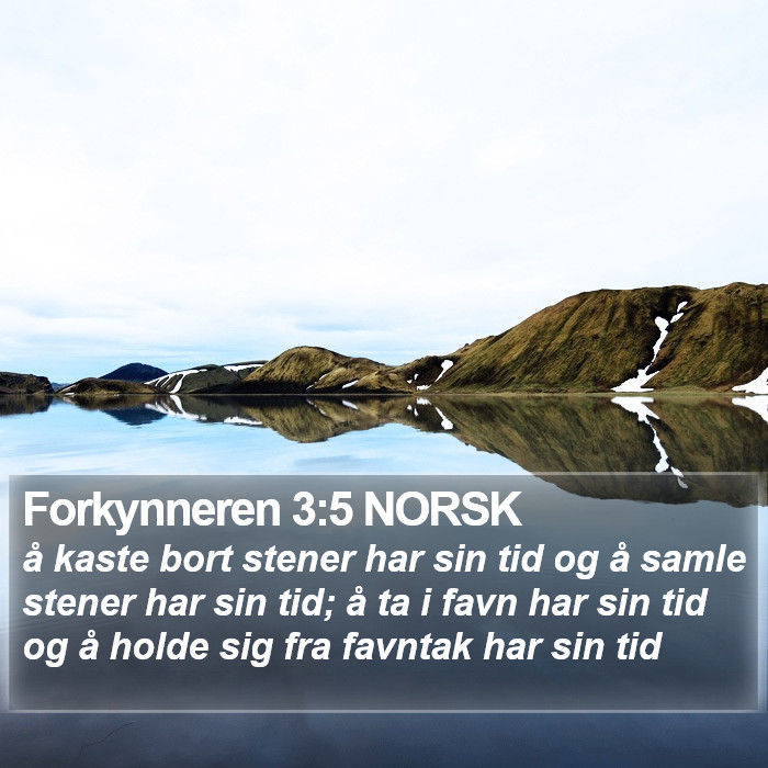 Forkynneren 3:5 NORSK Bible Study