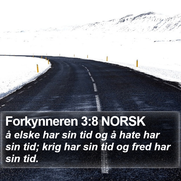 Forkynneren 3:8 NORSK Bible Study