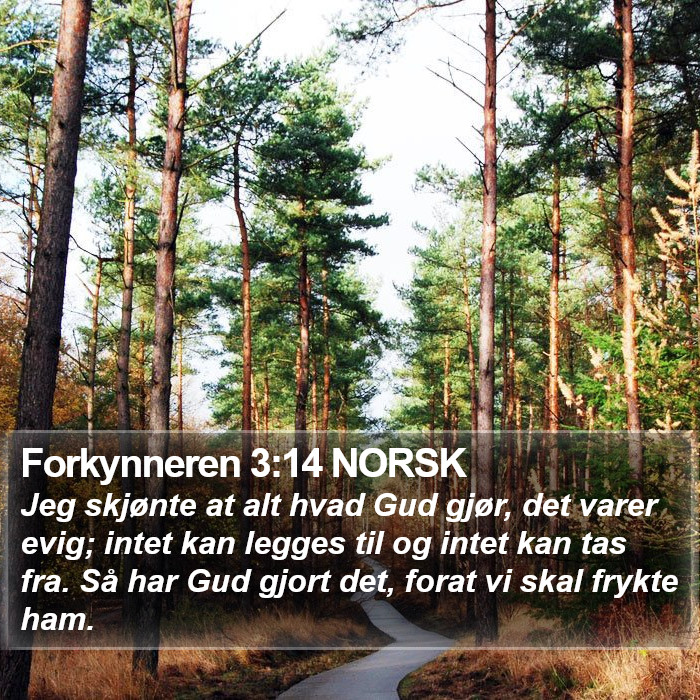 Forkynneren 3:14 NORSK Bible Study