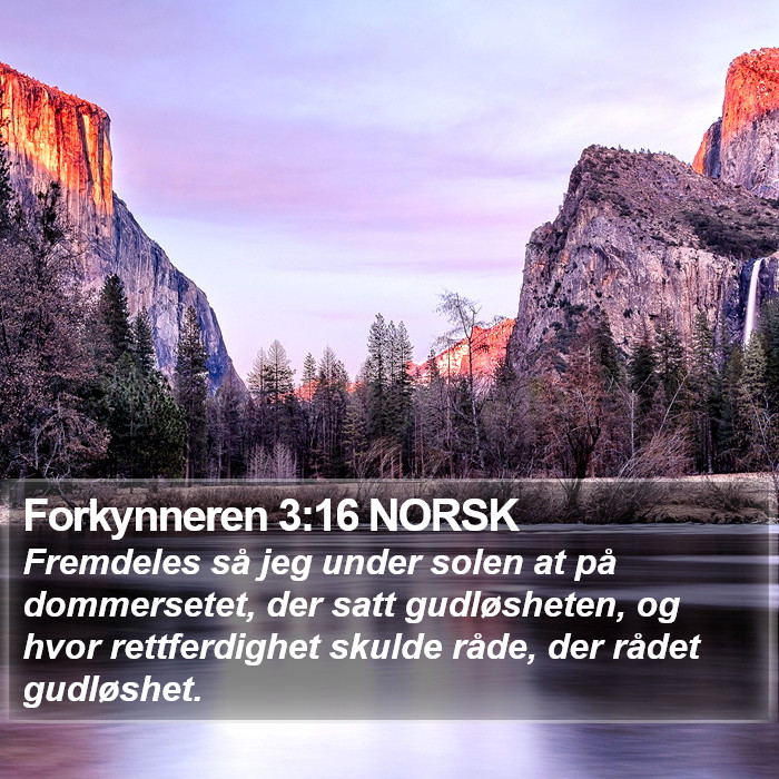Forkynneren 3:16 NORSK Bible Study