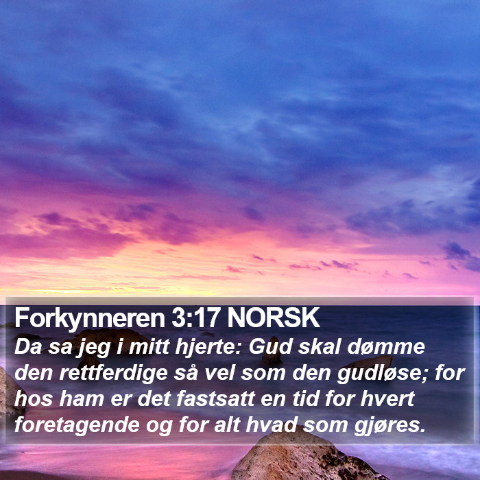 Forkynneren 3:17 NORSK Bible Study
