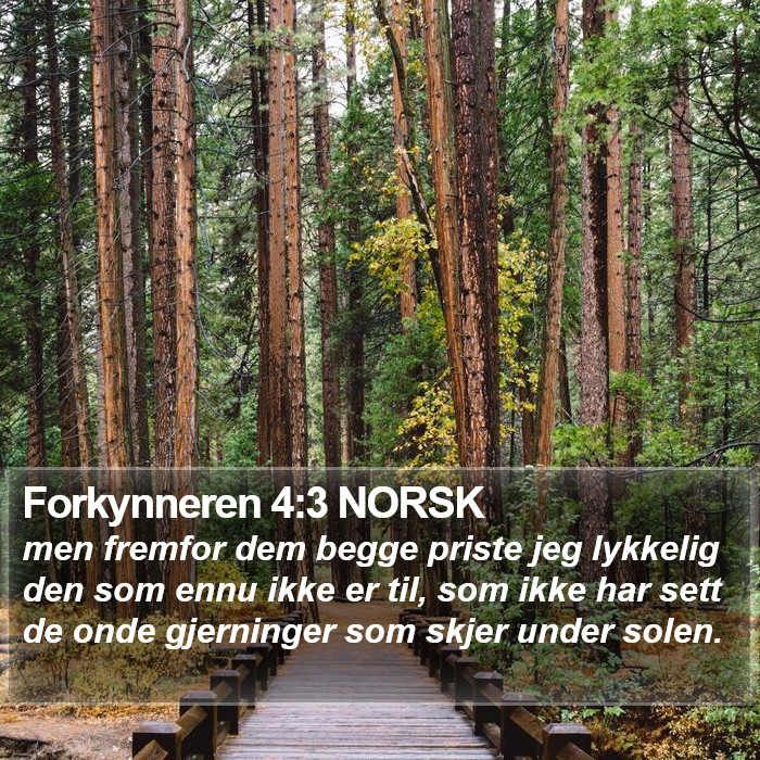 Forkynneren 4:3 NORSK Bible Study