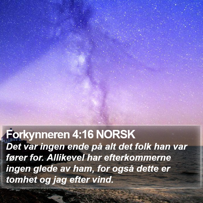 Forkynneren 4:16 NORSK Bible Study