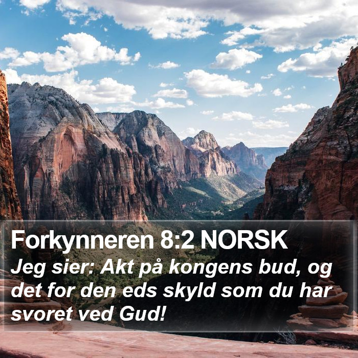 Forkynneren 8:2 NORSK Bible Study