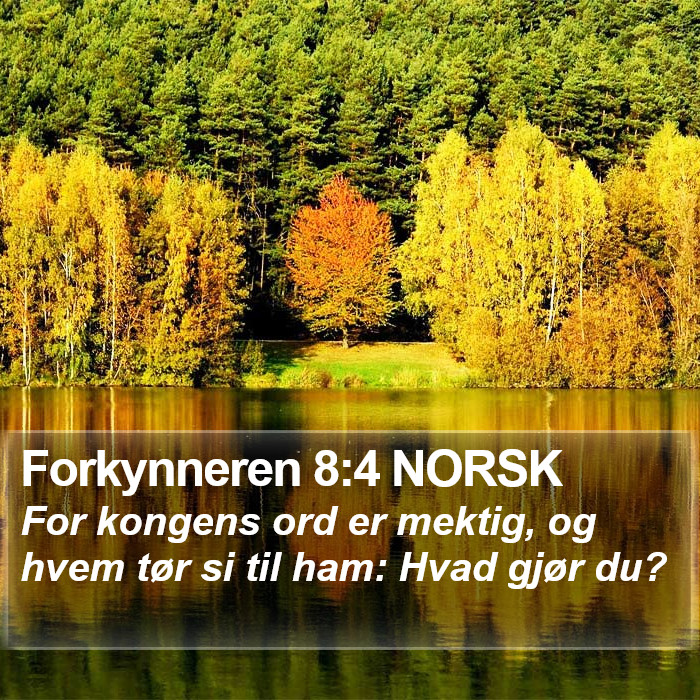 Forkynneren 8:4 NORSK Bible Study