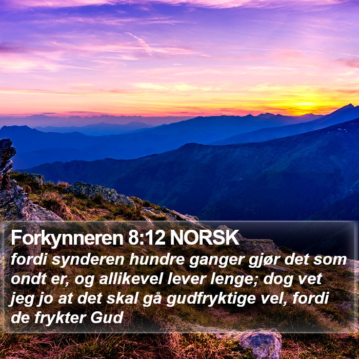 Forkynneren 8:12 NORSK Bible Study