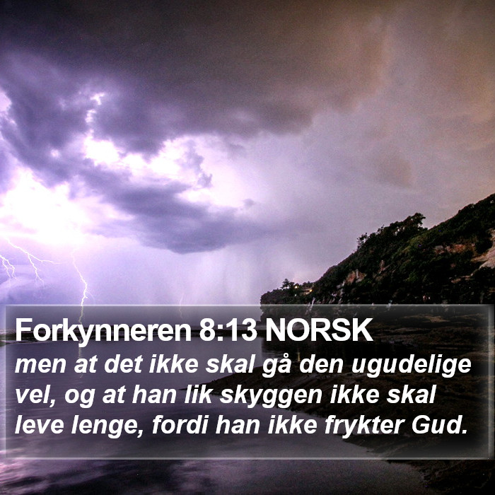 Forkynneren 8:13 NORSK Bible Study