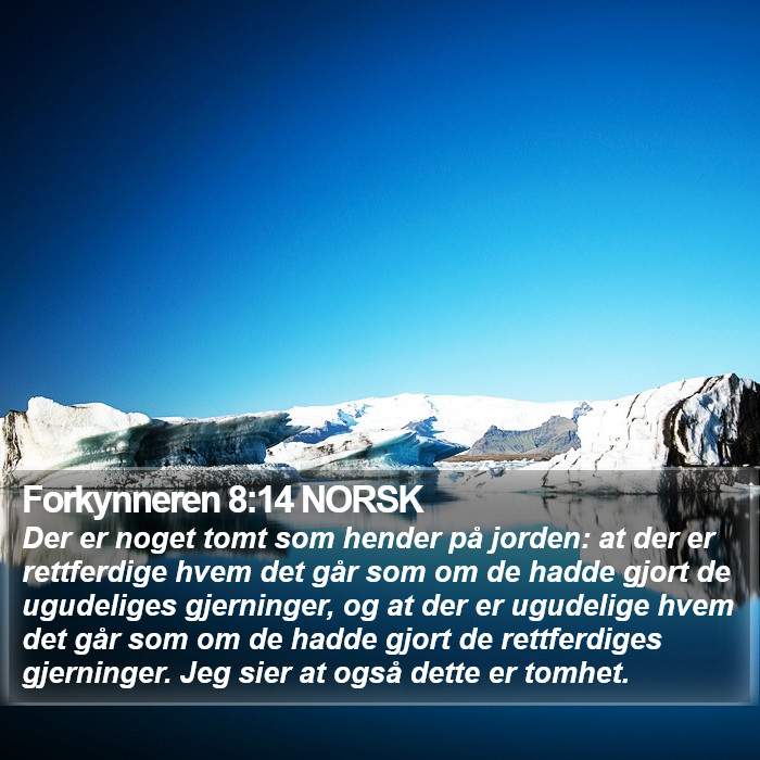 Forkynneren 8:14 NORSK Bible Study