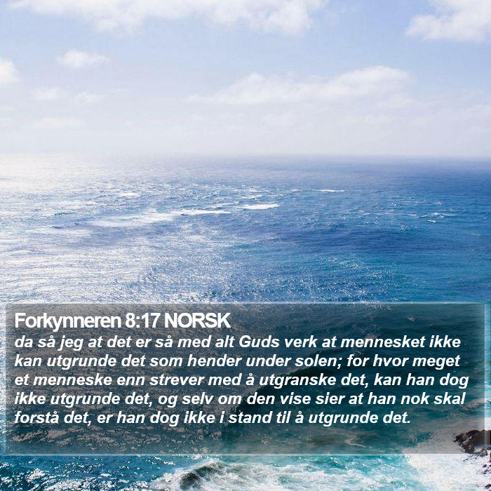 Forkynneren 8:17 NORSK Bible Study