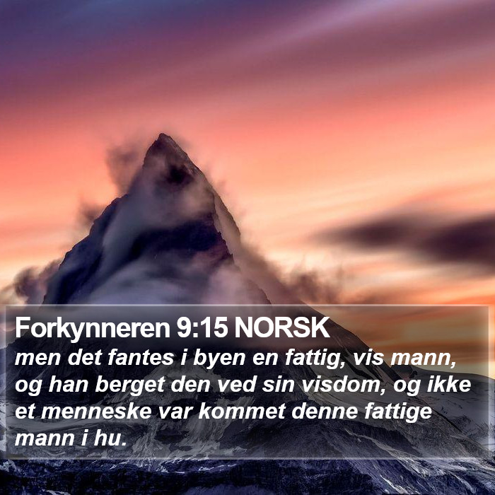 Forkynneren 9:15 NORSK Bible Study