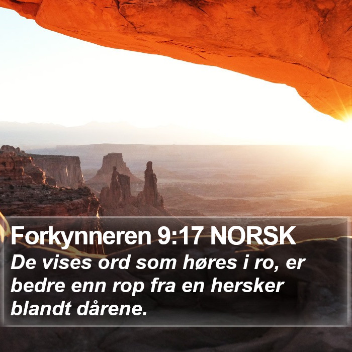 Forkynneren 9:17 NORSK Bible Study