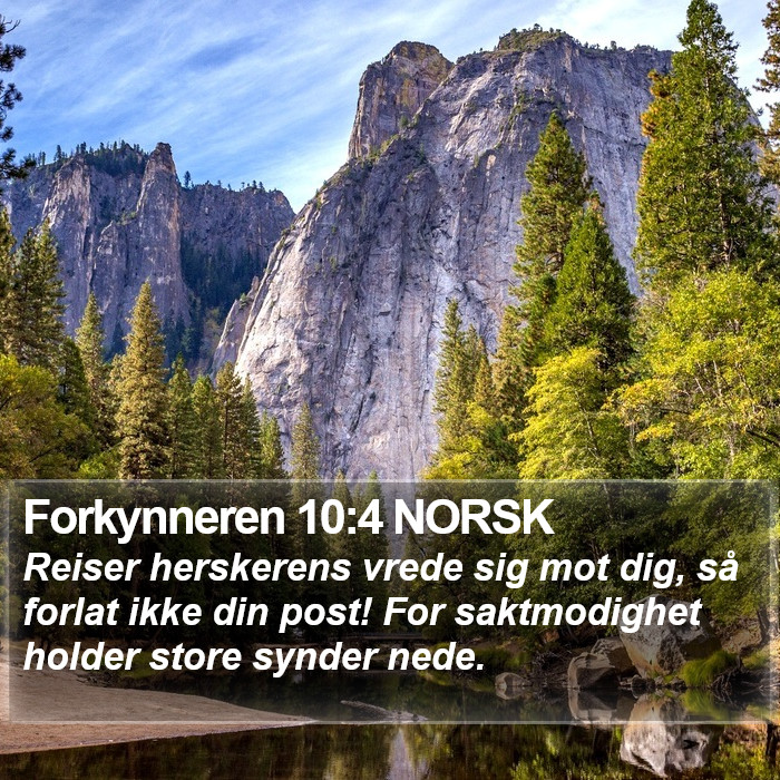 Forkynneren 10:4 NORSK Bible Study