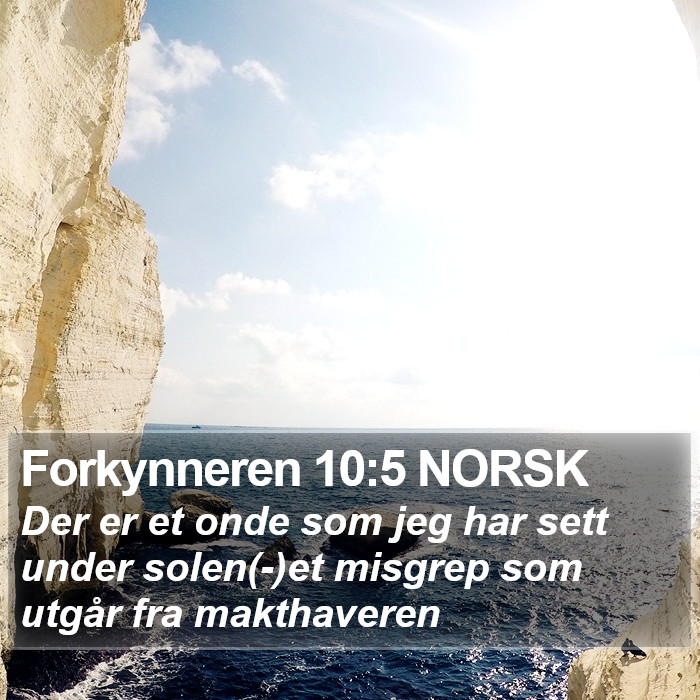 Forkynneren 10:5 NORSK Bible Study