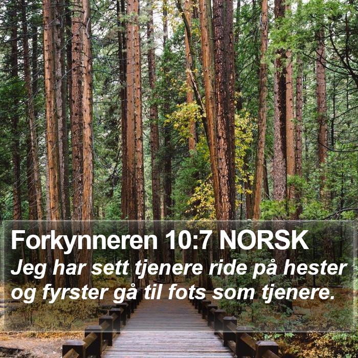 Forkynneren 10:7 NORSK Bible Study