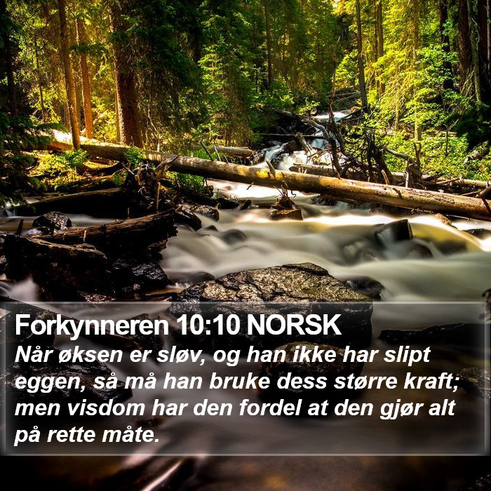 Forkynneren 10:10 NORSK Bible Study