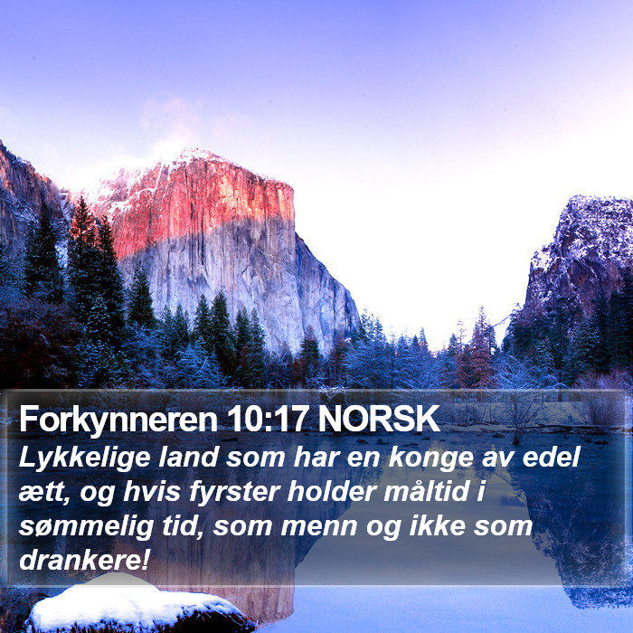 Forkynneren 10:17 NORSK Bible Study