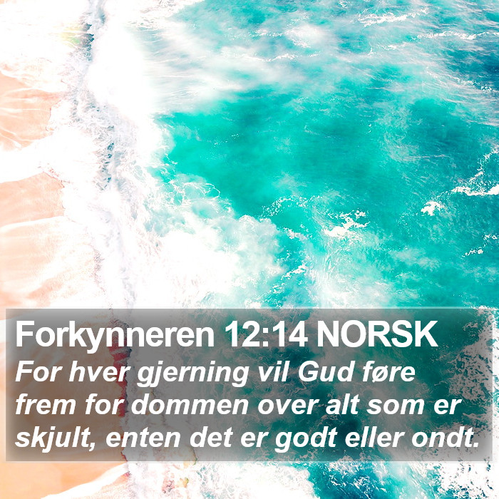 Forkynneren 12:14 NORSK Bible Study