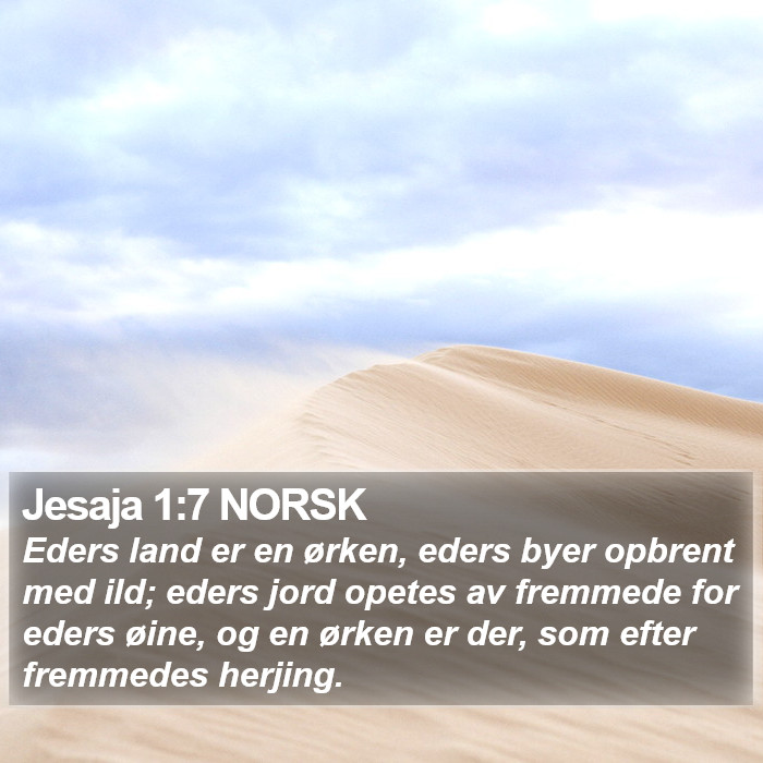 Jesaja 1:7 NORSK Bible Study