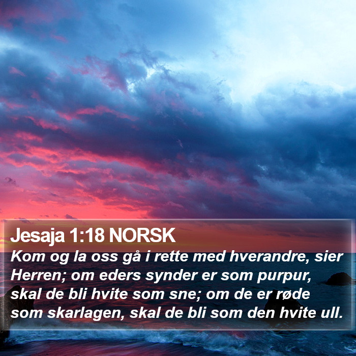 Jesaja 1:18 NORSK Bible Study