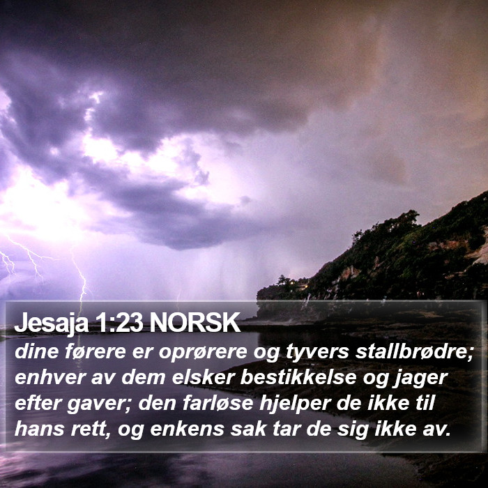 Jesaja 1:23 NORSK Bible Study