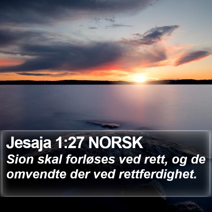 Jesaja 1:27 NORSK Bible Study