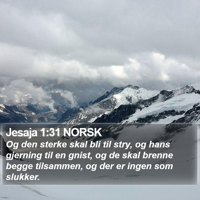 Jesaja 1:31 NORSK Bible Study