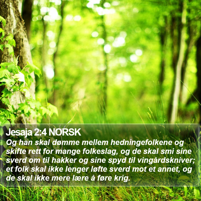 Jesaja 2:4 NORSK Bible Study
