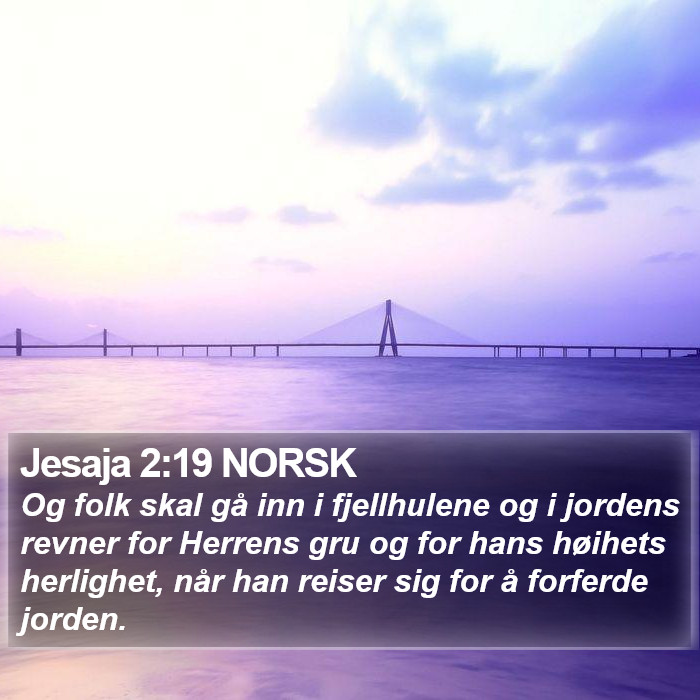 Jesaja 2:19 NORSK Bible Study