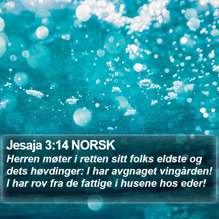 Jesaja 3:14 NORSK Bible Study