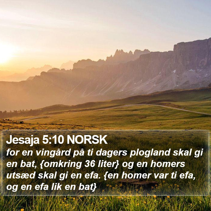 Jesaja 5:10 NORSK Bible Study