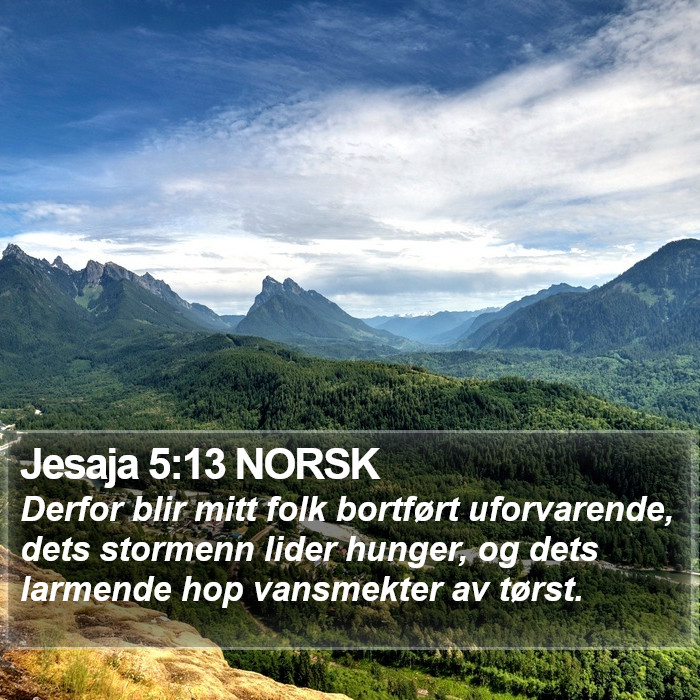 Jesaja 5:13 NORSK Bible Study