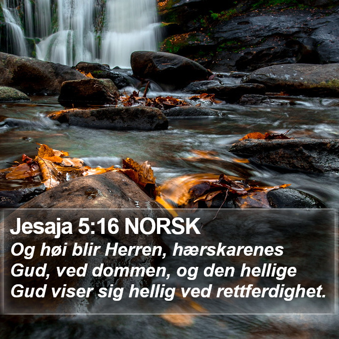 Jesaja 5:16 NORSK Bible Study