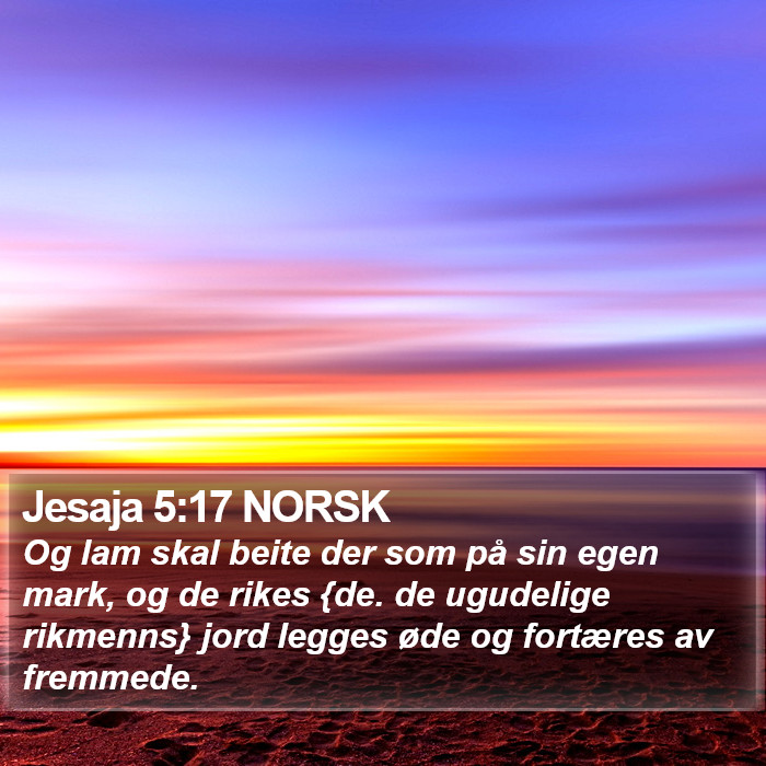 Jesaja 5:17 NORSK Bible Study