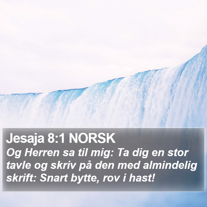 Jesaja 8:1 NORSK Bible Study