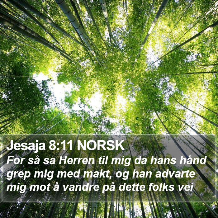 Jesaja 8:11 NORSK Bible Study