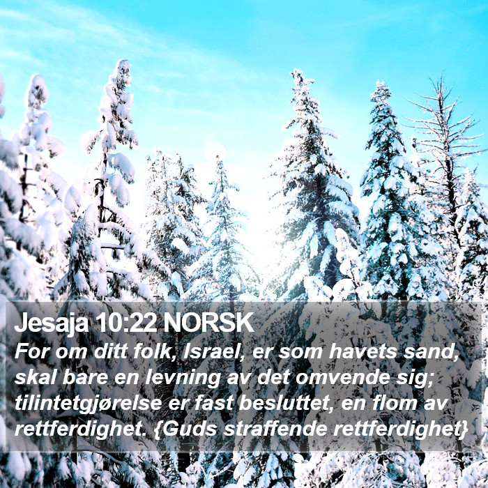 Jesaja 10:22 NORSK Bible Study