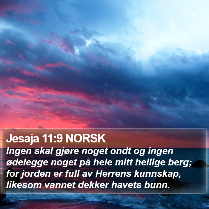Jesaja 11:9 NORSK Bible Study
