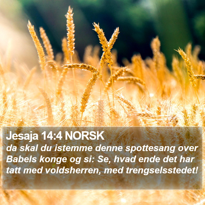 Jesaja 14:4 NORSK Bible Study