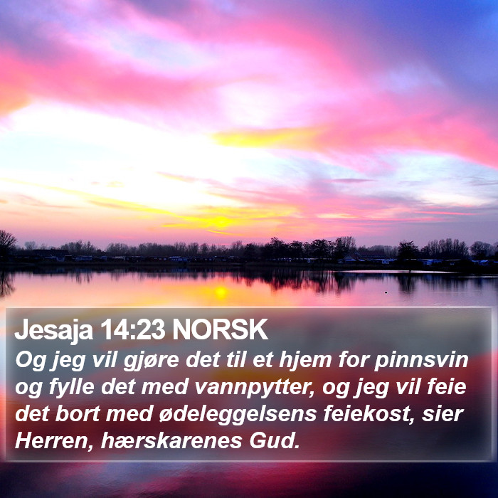 Jesaja 14:23 NORSK Bible Study