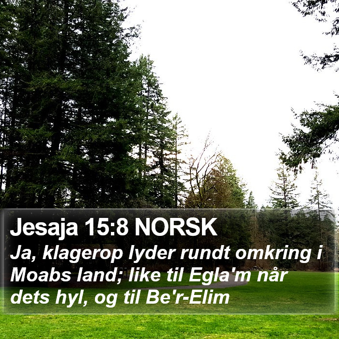 Jesaja 15:8 NORSK Bible Study