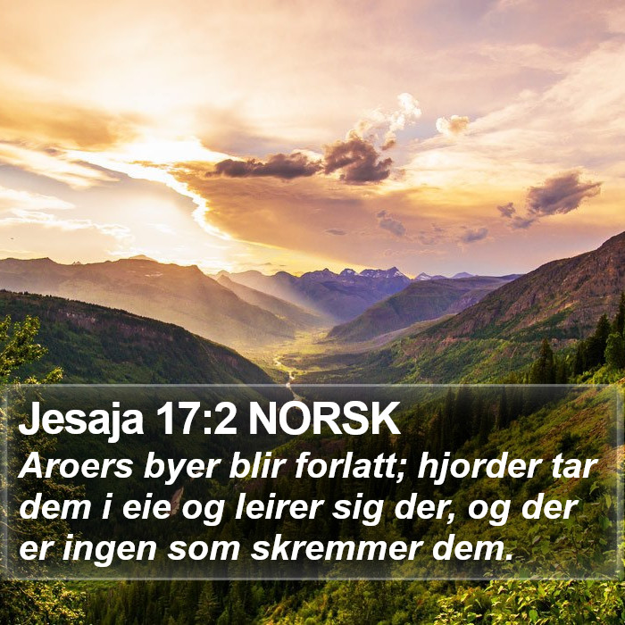 Jesaja 17:2 NORSK Bible Study