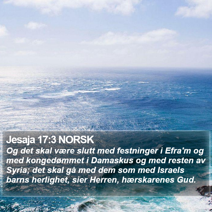 Jesaja 17:3 NORSK Bible Study