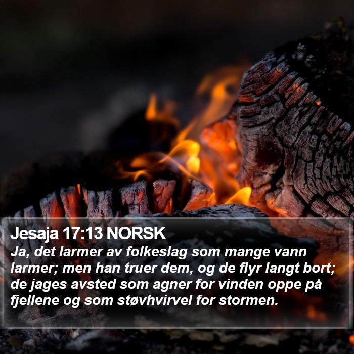 Jesaja 17:13 NORSK Bible Study