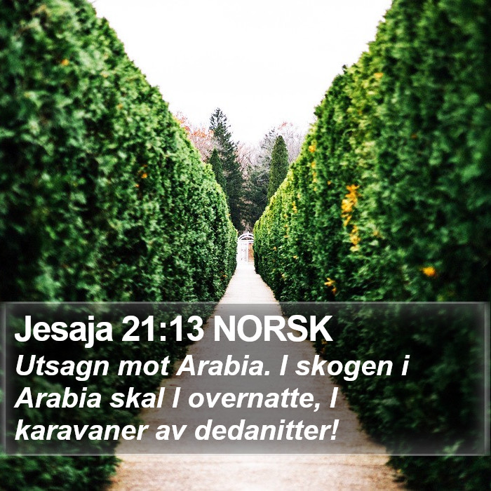 Jesaja 21:13 NORSK Bible Study