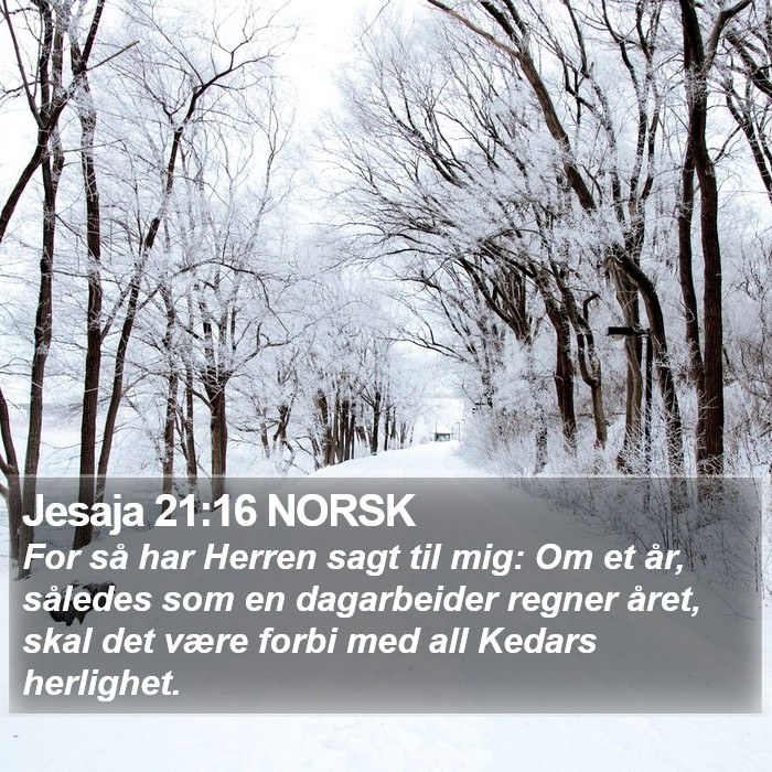 Jesaja 21:16 NORSK Bible Study