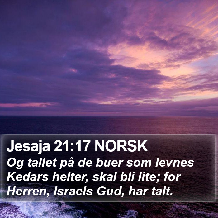 Jesaja 21:17 NORSK Bible Study